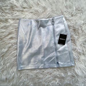 Forever21 Silver/Icy Blue Skirt